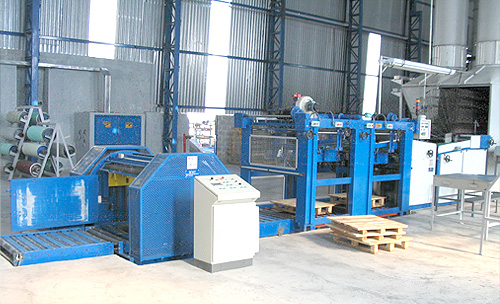 Pile turner in-line, non-stop stacker and oven exit table general view
