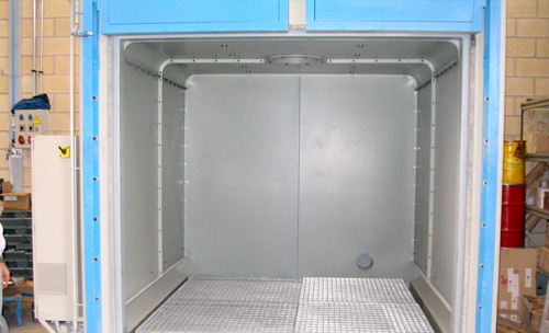 Stabilization furnace with vertical door