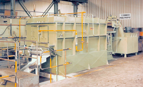 Continuous quench furnace for screws